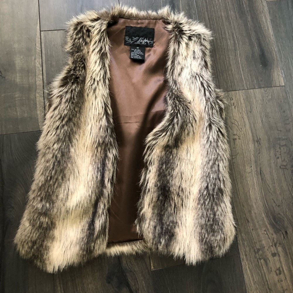 Faux fur vest
